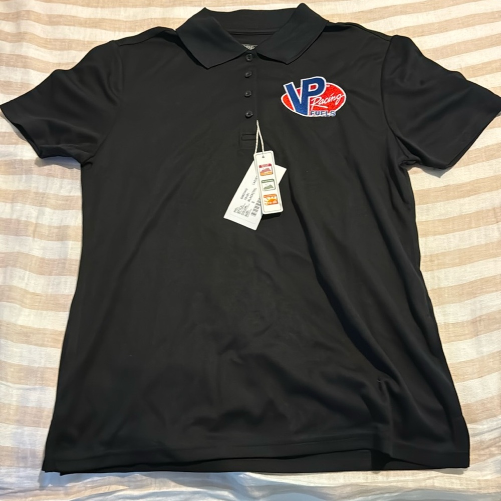 NWT VP Racing Fuels black polo women’s size S